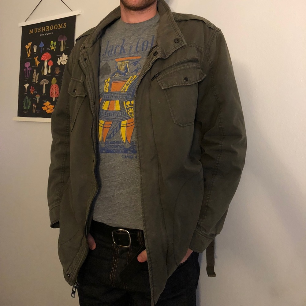 Olive military style jacket